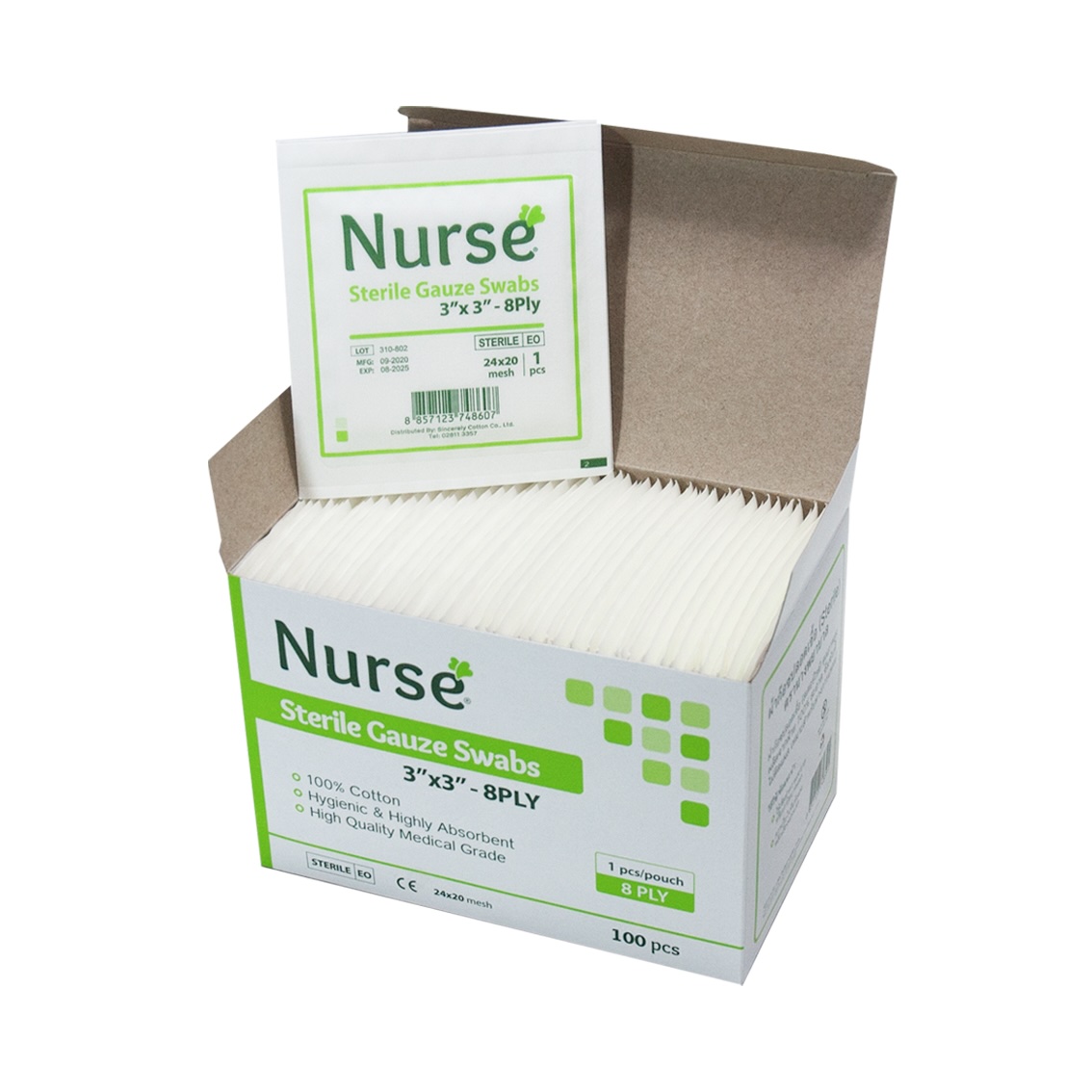 Sterile gauze 3 by 3